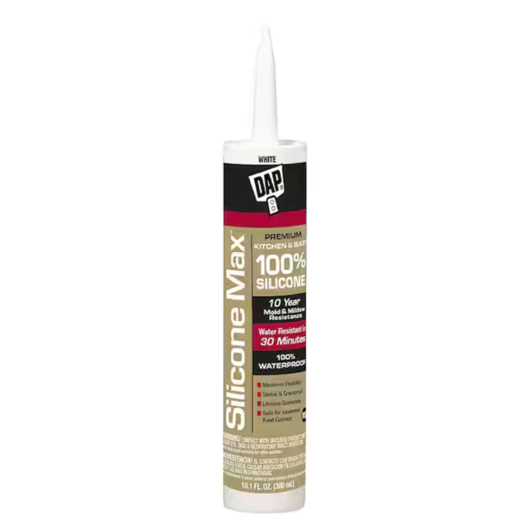 DAP Silicone Max Caulk – White, 10.1 oz (300 mL)