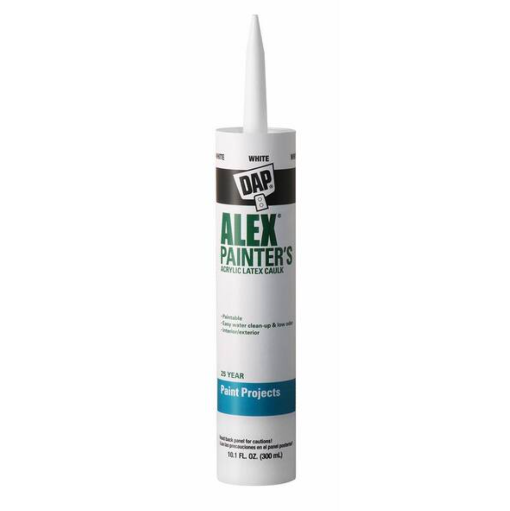 Alex Painter’s Latex Caulk – White, 10.1 oz (300 mL)