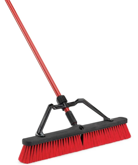 Multipurpose Push Broom with Handle – 24 in