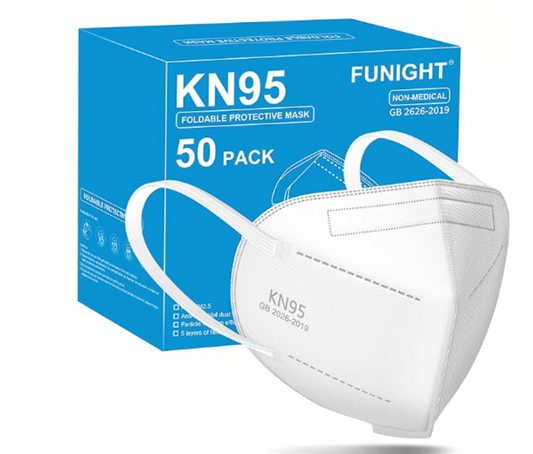 KN95 Protective Face Mask – PM2.5 Filtration, 50 Pack
