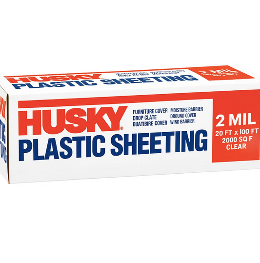 Plastic Sheeting – 2 Mil Clear, 20 ft × 100 ft
