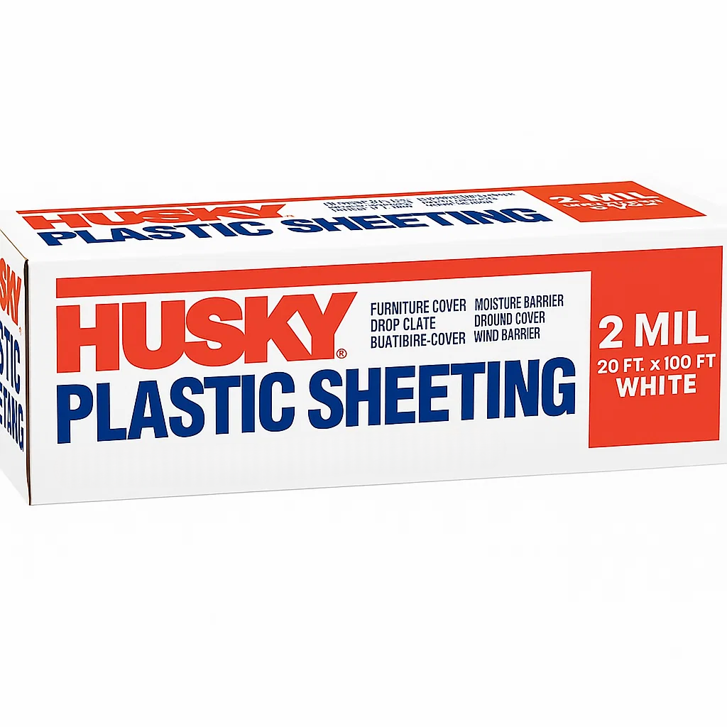 Plastic Sheeting – 2 Mil White, 20 ft × 100 ft