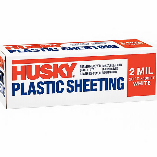 Plastic Sheeting – 2 Mil White, 20 ft × 100 ft
