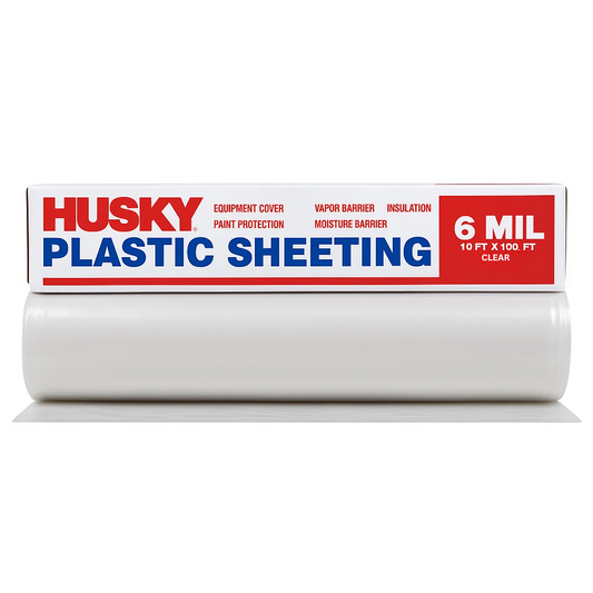 Plastic Sheeting – 6 Mil Clear, 10 ft × 100 ft