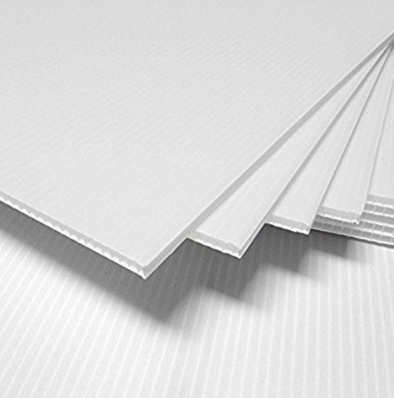 Plastic Shield Corrugated Sheet (Corex) – White, 48 in × 96 in × 1/4 in