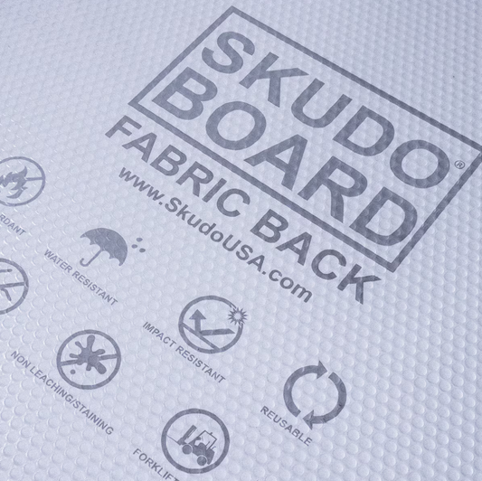 Skudo FR Board with Fabric Backing – Fire-Retardant, 4 ft × 8 ft Sheet, 10-Pack