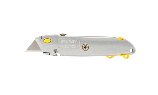 Stanley QuickChange Utility Knife – 6 in Retractable, Includes 3 Blades (10-499)