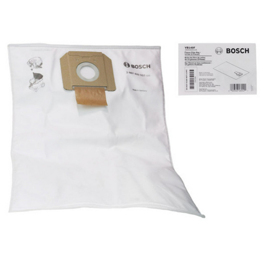 Bosch VB140F Fleece Dust Collection Bags – 5 Pack